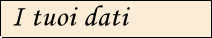 i tuoi dati